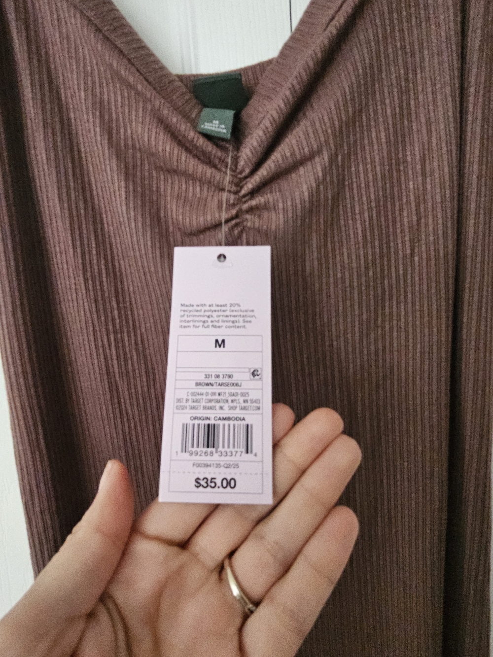 wild fable Brown Ribbed Maxi Dress - Picture 4 of 6